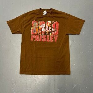 Vintage y2k earth tone 2000s Brad paisley Country music tshirt